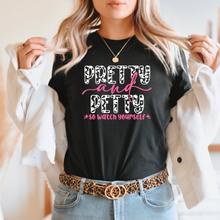 Load image into Gallery viewer, Wholesale Pretty and Petty Graphic Tee - Black Tee

