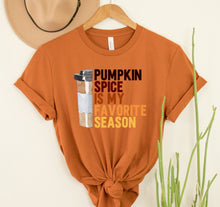 Load image into Gallery viewer, Wholesale Pumpkin Spice Season Graphic Tee - Orange
