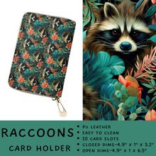 Load image into Gallery viewer, Batch #309 - Card Holders &amp; Mini Backpacks - Closing 3/24 - ETA late May - Raccoons Card Holder
