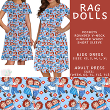 Load image into Gallery viewer, Batch #555 - Cool Characters 7 - Closes 7/13 - ETA mid Sept - Rag Dolls Adult &amp; Kids Dresses
