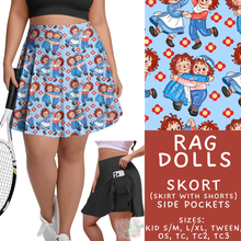 Load image into Gallery viewer, Batch #555 - Cool Characters 7 - Closes 7/13 - ETA mid Sept - Rag Dolls Skort
