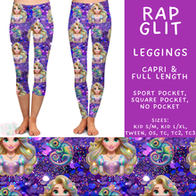 Load image into Gallery viewer, Batch #557 - Princess Glitter - Closes 7/17 - ETA mid Sept - Rap Glit Full and Capri Length Leggings
