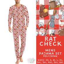 Load image into Gallery viewer, Batch #587 - Family Pajamas 2 - Closes 9/18 - ETA mid Nov - Rat Check Men's Pajama Set
