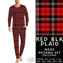 Load image into Gallery viewer, Batch #584 - Christmas Family Pajamas - Closes 9/11 - ETA mid Nov - Red Blk Plaid Men's Pajama Set
