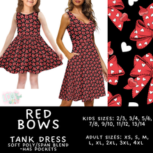 Load image into Gallery viewer, Batch #452 - Mom &amp; Me Love - Closes 11/21 - ETA early Jan - Red Bows Women&#39;s &amp; Girl&#39;s Tank Dress
