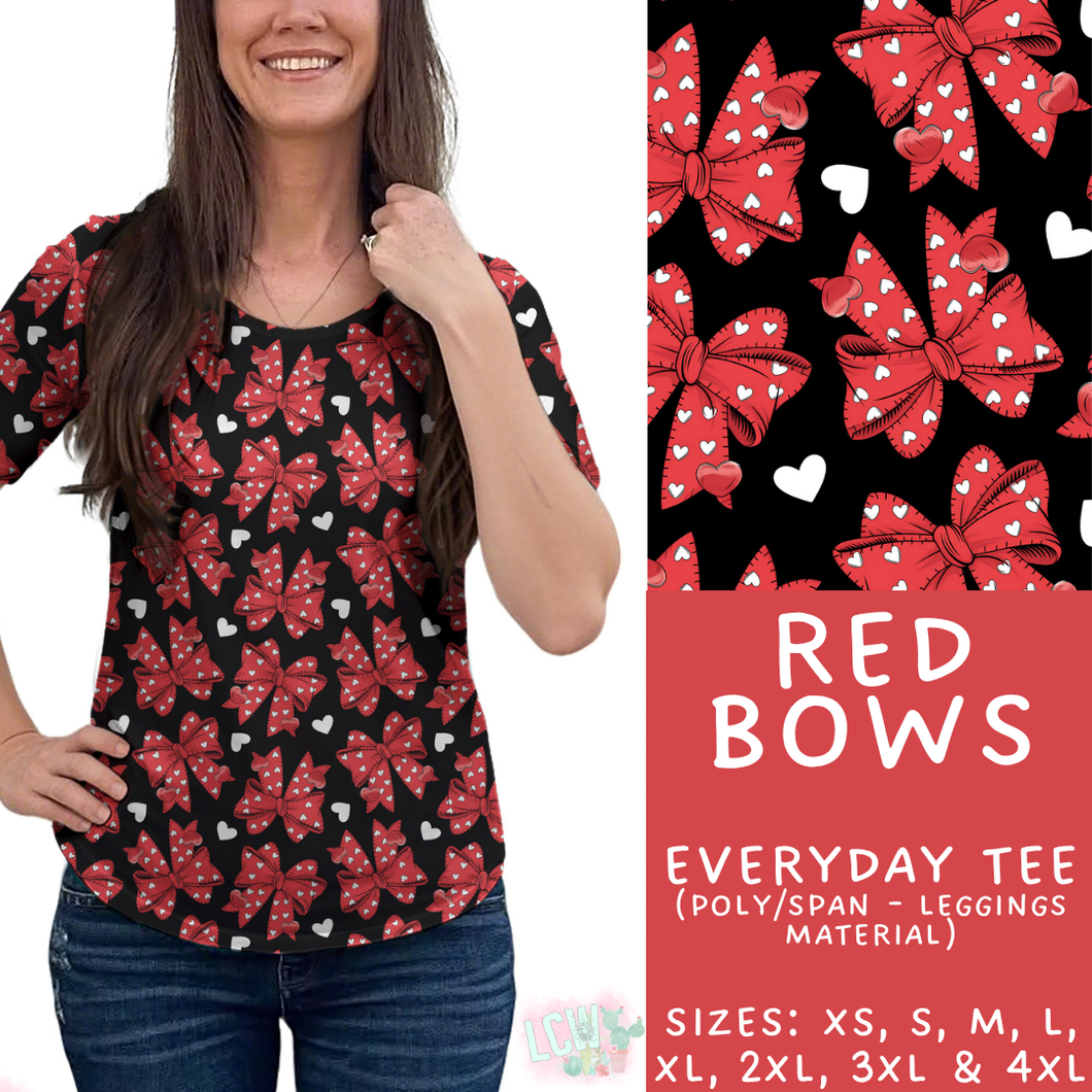 Batch #453 - Love Day 2 - Closes 11/24 - ETA mid Jan - Red Bows Everyday Tee