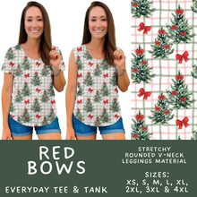 Load image into Gallery viewer, Batch #595 - Christmas Spirit 2 - Closes 10/7 - ETA early Dec - Red Bows Everyday Tank &amp; Tee
