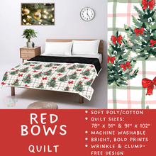 Load image into Gallery viewer, Batch #597 - Christmas Quilts - Closes 10/12 - ETA early Dec - Red Bows Quilt
