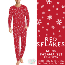 Load image into Gallery viewer, Batch #584 - Christmas Family Pajamas - Closes 9/11 - ETA mid Nov - Red SFlakes Men's Pajama Set
