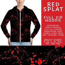 Load image into Gallery viewer, Batch #560 - Halloween 4 - Closes 7/26 - ETA late Sept - Red Splat Full Zip Hoodie
