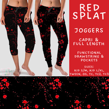 Load image into Gallery viewer, Batch #560 - Halloween 4 - Closes 7/26 - ETA late Sept - Red Splat Full and Capri Length Joggers
