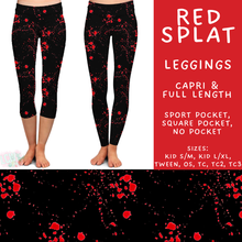 Load image into Gallery viewer, Batch #560 - Halloween 4 - Closes 7/26 - ETA late Sept - Red Splat Full and Capri Length Leggings
