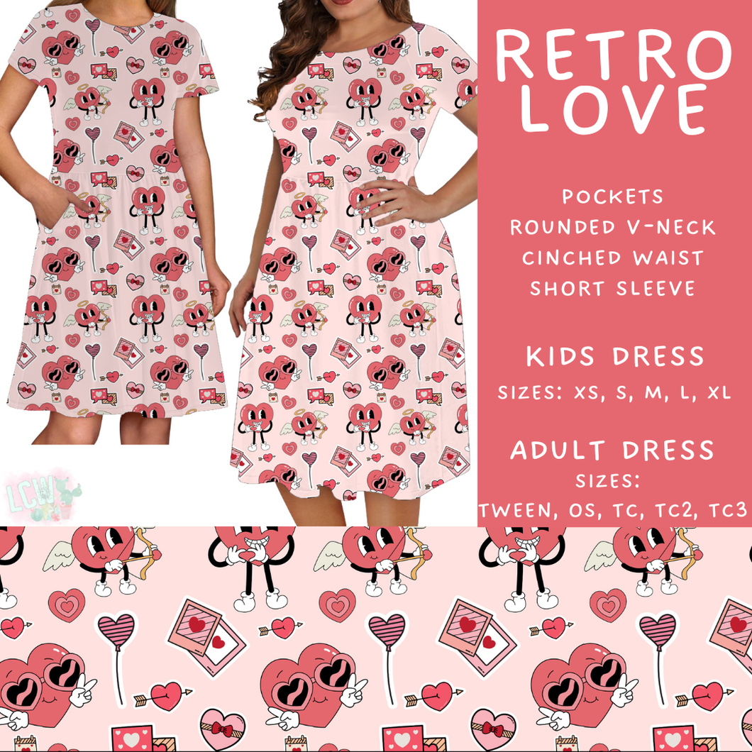 Batch #452 - Mom & Me Love - Closes 11/21 - ETA early Jan - Retro Love Womens & Girls Dresses