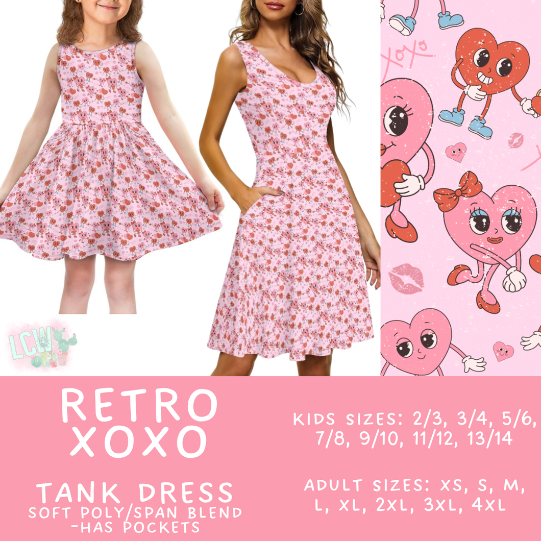 Batch #452 - Mom & Me Love - Closes 11/21 - ETA early Jan - Retro XOXO Women's & Girl's Tank Dress
