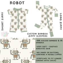 Load image into Gallery viewer, Ready to Ship - Robot Long Zippy Sleeper - 7T
