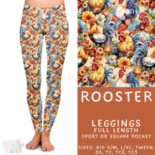 Load image into Gallery viewer, Ready to Ship - Rooster Full Length Leggings - Sport Pocket TC
