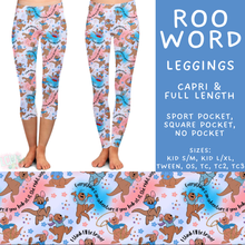 Load image into Gallery viewer, Batch #608 - Magic in Words - Closes 11/4 - ETA early Jan - Roo Word Full and Capri Length Leggings
