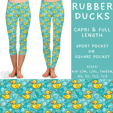 Load image into Gallery viewer, Ready To Ship - Rubber Ducks Full and Capri Length Leggings - Multiple Sizes
