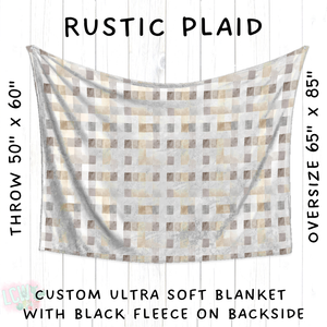 Batch #433 - Winter Cabin - Closes 10/20 - ETA early Dec - Rustic Plaid Blanket