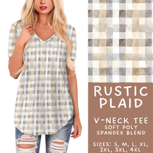 Load image into Gallery viewer, Batch #433 - Winter Cabin - Closes 10/20 - ETA early Dec - Rustic Plaid V-Neck Tee
