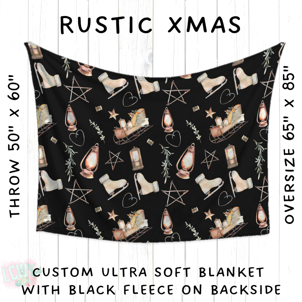 Batch #433 - Winter Cabin - Closes 10/20 - ETA early Dec - Rustic Xmas Blanket