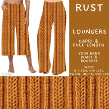Load image into Gallery viewer, Batch #596 - Sweater Weather - Closes 10/9 - ETA early Dec - Rust Capri and Full Length Loungers
