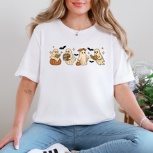 Load image into Gallery viewer, Wholesale Reading Ghosts with Pumpkins Sweatshirt - White Tee
