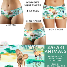 Load image into Gallery viewer, Batch #340 - Comfortable Underwear 4 - Closes 5/16 - ETA early July - Safari Animals Women&#39;s Underwear
