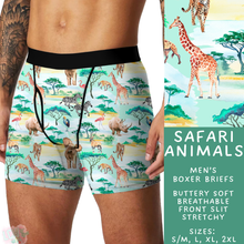 Load image into Gallery viewer, Batch #340 - Comfortable Underwear 4 - Closes 5/16 - ETA early July - Safari Animals Men&#39;s Boxer Briefs
