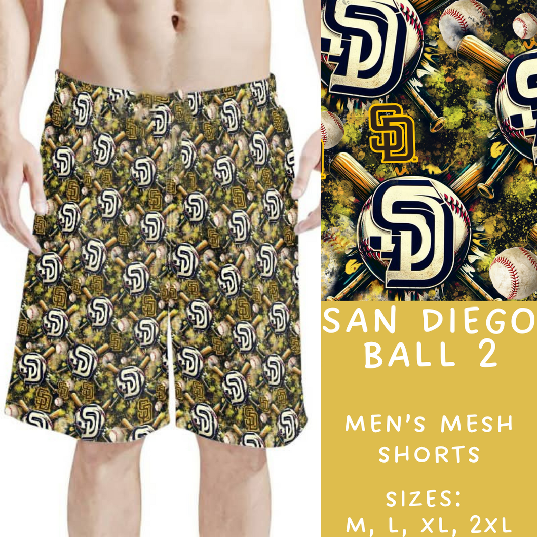 Batch #310 - Men's Baseball Shorts - Closes 3/26 - ETA mid/late May - San Diego Ball 2 Men's Shorts