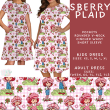 Load image into Gallery viewer, Batch #544 - Cool Characters 16 - Closes 6/17 - ETA mid August - SBerry Plaid Adult &amp; Kids Dresses

