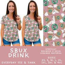 Load image into Gallery viewer, Batch #592 -  Fun Run 27 - Closes 9/30 - ETA late Nov - SBux Drink Everyday Tank &amp; Tee
