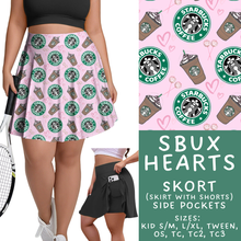 Load image into Gallery viewer, Batch #370 - Fun Run 12 - Closes 7/8 - ETA early Sept - SBux Hearts Skort
