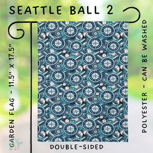 Batch #312 - Strike Out Baseball Flags - Closes 3/28 - ETA late May - Seattle Ball 2 Garden Flag