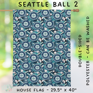 Batch #312 - Strike Out Baseball Flags - Closes 3/28 - ETA late May - Seattle Ball 2 House Flag