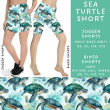 Load image into Gallery viewer, Batch #307 - Sea Life - Closes 3/20 - ETA mid May - Sea Turtle Biker &amp; Jogger Shorts
