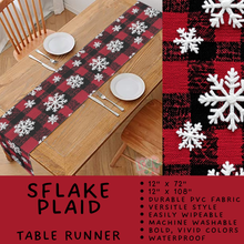 Load image into Gallery viewer, Batch #588 - Table Runners - Closes 9/21 - ETA early/mid Nov - SFlake Plaid Table Runner
