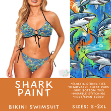 Load image into Gallery viewer, Batch #543 - Pool Party 2 - Closes 6/15 - ETA early/mid August - Shark Paint Women's 2 Piece Bikini
