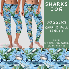 Load image into Gallery viewer, Batch #307 - Sea Life - Closes 3/20 - ETA mid May - Sharks Full and Capri Length Joggers
