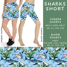 Load image into Gallery viewer, Batch #307 - Sea Life - Closes 3/20 - ETA mid May - Sharks Biker &amp; Jogger Shorts
