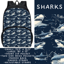Load image into Gallery viewer, Batch #545 - Back to School 3 - Closes 6/19 - ETA early/mid August - Sharks Backpacks
