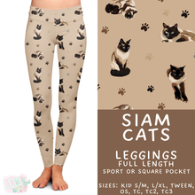 Load image into Gallery viewer, Batch #411 - July Request Run - Closes 9/11 - ETA late October - Siam Cats Full Length Leggings
