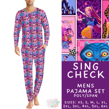 Load image into Gallery viewer, Batch #590 - Magical Family Pajamas - Closes 9/18 - ETA mid Nov - Sing Check Men's Pajama Set
