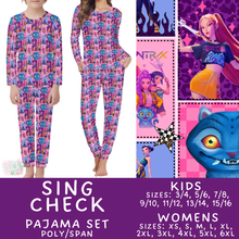 Load image into Gallery viewer, Batch #590 - Magical Family Pajamas - Closes 9/18 - ETA mid Nov - Sing Check Women's &amp; Kid's Pajama Set
