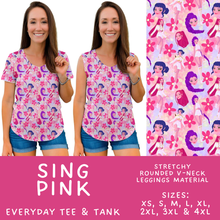 Load image into Gallery viewer, Batch #601 - Cool Characters 19 - Closes 10/21 - ETA mid Dec - Sing Pink Everyday Tank &amp; Tee
