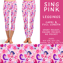 Load image into Gallery viewer, Batch #601 - Cool Characters 19 - Closes 10/21 - ETA mid Dec - Sing Pink Full and Capri Length Leggings
