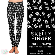 Load image into Gallery viewer, Ready to Ship - Skelly Finger Full Length Legging - Square Pocket OS &amp; TC2

