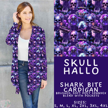 Load image into Gallery viewer, Batch #556 - Halloween 3 - Closes 7/15 - ETA mid Sept - Skull Hallo Cardigan
