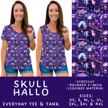 Load image into Gallery viewer, Batch #556 - Halloween 3 - Closes 7/15 - ETA mid Sept - Skull Hallo Everyday Tank &amp; Tee
