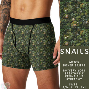 Batch #340 - Comfortable Underwear 4 - Closes 5/16 - ETA early July - Snails Men's Boxer Briefs